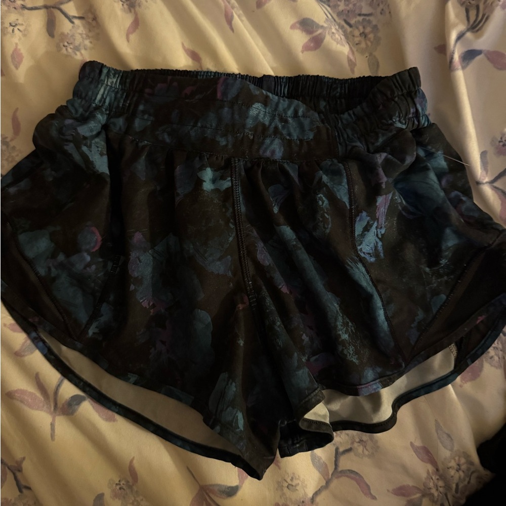 lululemon athletica Black and Blue Athletic Shorts